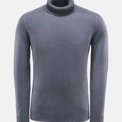 von Braun - Herren - Cashmere Rollkragenpullover dunkelgrau von Braun - Herren - Cashmere Rollkragenpullover dunkelgrau