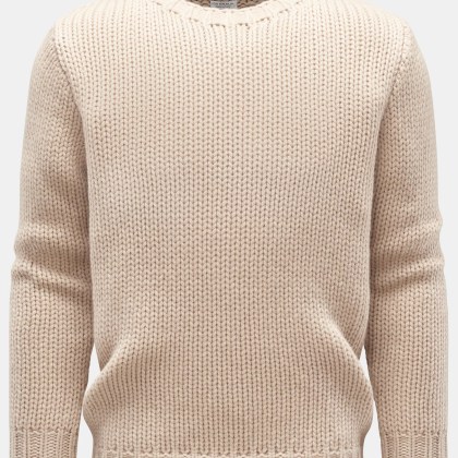 von Braun - Herren - Cashmere Rundhalspullover beige von Braun - Herren - Cashmere Rundhalspullover beige