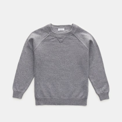 von Braun - Herren - Kinder Cashmere Rundhalspullover grau von Braun - Herren - Kinder Cashmere Rundhalspullover grau