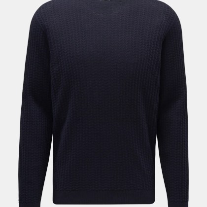 Giorgio Armani - Herren - Feinstrick-Rundhalspullover navy Giorgio Armani - Herren - Feinstrick-Rundhalspullover navy