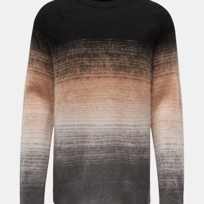 Laneus - Herren - Rundhalspullover schwarz/beige/grau Laneus - Herren - Rundhalspullover schwarz/beige/grau