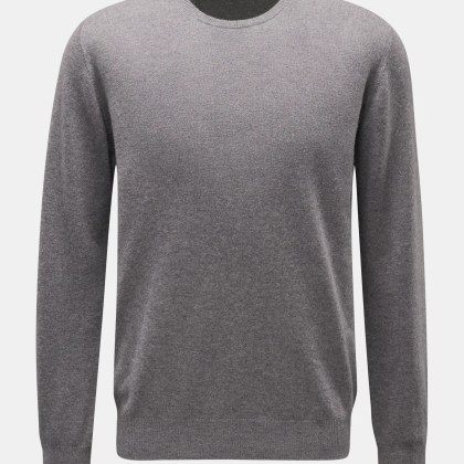 BRAUN Hamburg Essentials - Herren - Cashmere Rundhalspullover grau BRAUN Hamburg Essentials - Herren - Cashmere Rundhalspullover grau