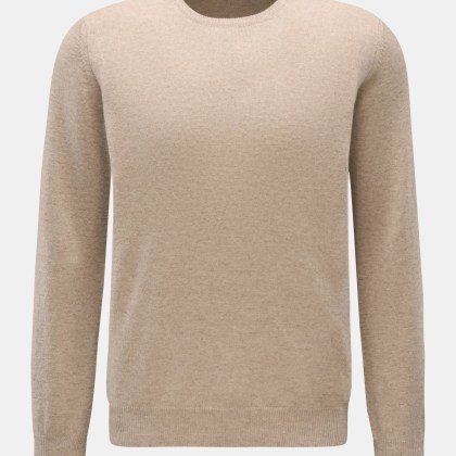 BRAUN Hamburg Essentials - Herren - Cashmere Rundhalspullover beige BRAUN Hamburg Essentials - Herren - Cashmere Rundhalspullover beige
