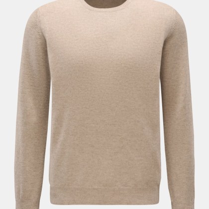 BRAUN Hamburg Essentials - Herren - Cashmere Rundhalspullover beige BRAUN Hamburg Essentials - Herren - Cashmere Rundhalspullover beige