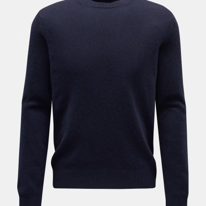 04651/ A trip in a bag - Herren - Cashmere Rundhalspullover %27Crew%27 navy 04651/ A trip in a bag - Herren - Cashmere Rundhalspullover %27Crew%27 navy