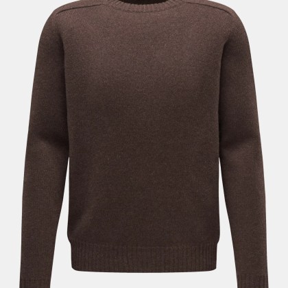 von Braun - Herren - Cashmere Rundhalspullover graubraun von Braun - Herren - Cashmere Rundhalspullover graubraun