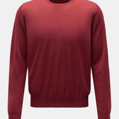 von Braun - Herren - Feinstrick-Rundhalspullover rot von Braun - Herren - Feinstrick-Rundhalspullover rot