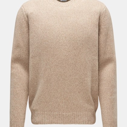 von Braun - Herren - Cashmere Rundhalspullover beige/creme von Braun - Herren - Cashmere Rundhalspullover beige/creme