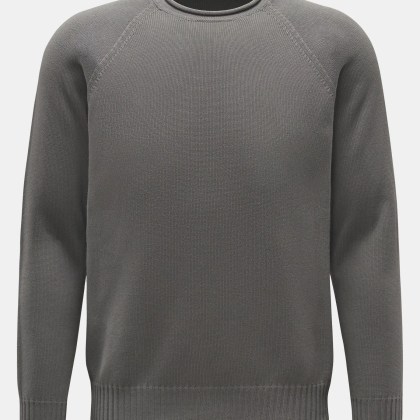 04651/ A trip in a bag - Herren - Rundhals-Pullover %27Cotton Crew%27 grau 04651/ A trip in a bag - Herren - Rundhals-Pullover %27Cotton Crew%27 grau