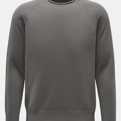 04651/ A trip in a bag - Herren - Rundhals-Pullover %27Cotton Crew%27 grau 04651/ A trip in a bag - Herren - Rundhals-Pullover %27Cotton Crew%27 grau