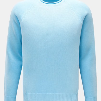 04651/ A trip in a bag - Herren - Rundhals-Pullover %27Cotton Crew%27 hellblau 04651/ A trip in a bag - Herren - Rundhals-Pullover %27Cotton Crew%27 hellblau