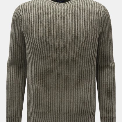 04651/ A trip in a bag - Herren - Wende-Rundhalspullover %27Foggy Rip%27 oliv 04651/ A trip in a bag - Herren - Wende-Rundhalspullover %27Foggy Rip%27 oliv