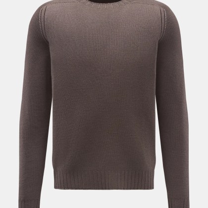 04651/ A trip in a bag - Herren - Rundhalspullover %27Foggy Crew%27 graubraun 04651/ A trip in a bag - Herren - Rundhalspullover %27Foggy Crew%27 graubraun