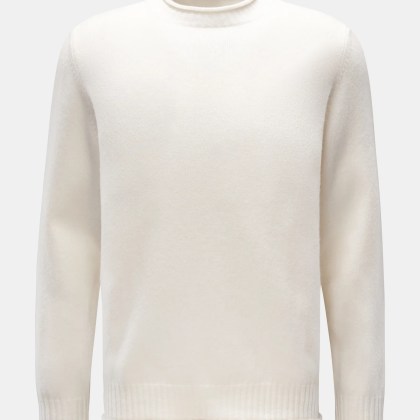 04651/ A trip in a bag - Herren - Pullover %27Shetland Crew%27 weiß 04651/ A trip in a bag - Herren - Pullover %27Shetland Crew%27 weiß