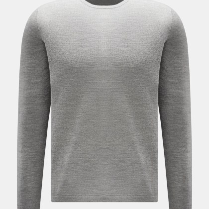 04651/ A trip in a bag - Herren - Feinstrick-Rundhalspullover %27The Ultimate Crew%27 grau 04651/ A trip in a bag - Herren - Feinstrick-Rundhalspullover %27The Ultimate Crew%27 grau