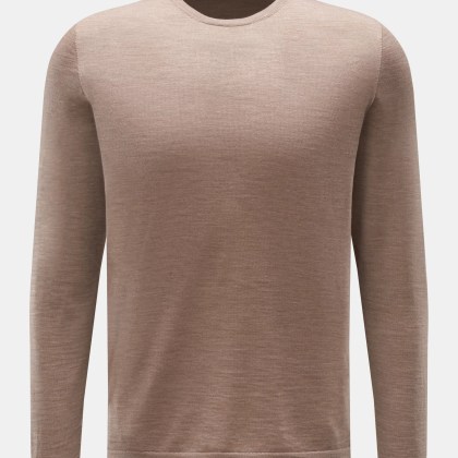 04651/ A trip in a bag - Herren - Feinstrick-Rundhalspullover %27The Ultimate Crew%27 graubraun 04651/ A trip in a bag - Herren - Feinstrick-Rundhalspullover %27The Ultimate Crew%27 graubraun