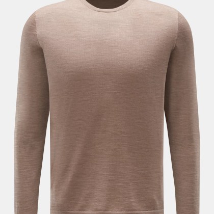 04651/ A trip in a bag - Herren - Feinstrick-Rundhalspullover %27The Ultimate Crew%27 graubraun 04651/ A trip in a bag - Herren - Feinstrick-Rundhalspullover %27The Ultimate Crew%27 graubraun