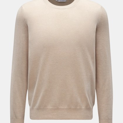 Brunello Cucinelli - Herren - Cashmere Rundhalspullover beige Brunello Cucinelli - Herren - Cashmere Rundhalspullover beige