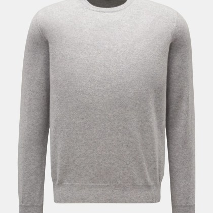 Colombo - Herren - Cashmere Rundhalspullover grau meliert Colombo - Herren - Cashmere Rundhalspullover grau meliert