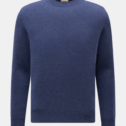 Cruciani - Herren - Cashmere Rundhalspullover dunkelblau meliert Cruciani - Herren - Cashmere Rundhalspullover dunkelblau meliert