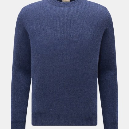 Cruciani - Herren - Cashmere Rundhalspullover dunkelblau meliert Cruciani - Herren - Cashmere Rundhalspullover dunkelblau meliert