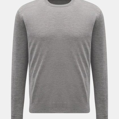 Filippo de Laurentiis - Herren - Cashmere Rundhalspullover grau meliert Filippo de Laurentiis - Herren - Cashmere Rundhalspullover grau meliert
