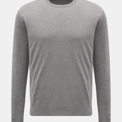 Filippo de Laurentiis - Herren - Cashmere Rundhalspullover grau meliert Filippo de Laurentiis - Herren - Cashmere Rundhalspullover grau meliert