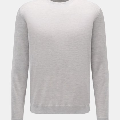 Malo - Herren - Cashmere Rundhalspullover hellgrau meliert Malo - Herren - Cashmere Rundhalspullover hellgrau meliert