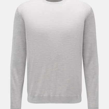 Malo - Herren - Cashmere Rundhalspullover hellgrau meliert Malo - Herren - Cashmere Rundhalspullover hellgrau meliert