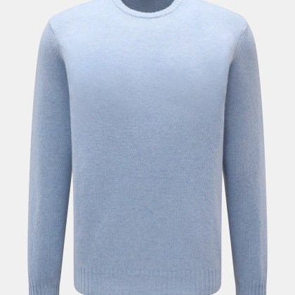 04651/ A trip in a bag - Herren - Cashmere Rundhalspullover hellblau meliert 04651/ A trip in a bag - Herren - Cashmere Rundhalspullover hellblau meliert