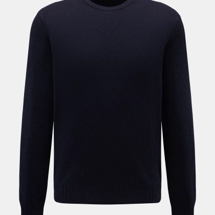 04651/ A trip in a bag - Herren - Cashmere Rundhalspullover navy 04651/ A trip in a bag - Herren - Cashmere Rundhalspullover navy