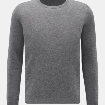 von Braun - Herren - Cashmere Rundhalspullover grau meliert von Braun - Herren - Cashmere Rundhalspullover grau meliert