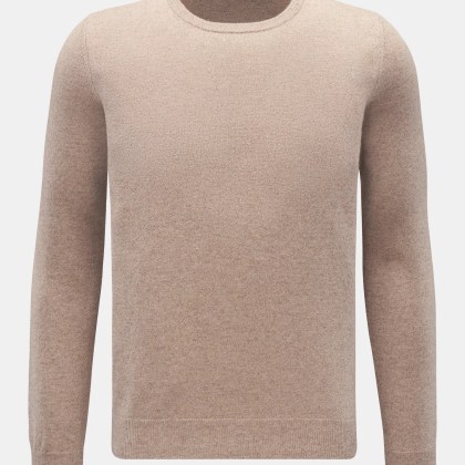 von Braun - Herren - Cashmere Rundhalspullover beige von Braun - Herren - Cashmere Rundhalspullover beige