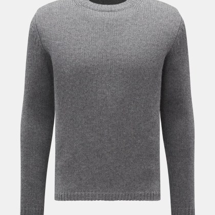 von Braun - Herren - Cashmere Rundhalspullover grau meliert von Braun - Herren - Cashmere Rundhalspullover grau meliert