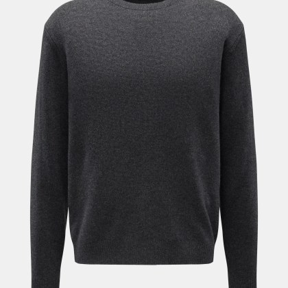 von Braun - Herren - Cashmere Rundhalspullover dunkelgrau meliert von Braun - Herren - Cashmere Rundhalspullover dunkelgrau meliert