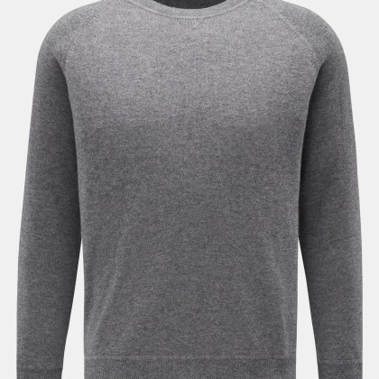 von Braun - Herren - Cashmere Rundhalspullover grau meliert von Braun - Herren - Cashmere Rundhalspullover grau meliert