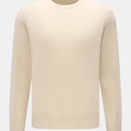 04651/ A trip in a bag - Herren - Cashmere Rundhalspullover %27Crew%27 creme 04651/ A trip in a bag - Herren - Cashmere Rundhalspullover %27Crew%27 creme