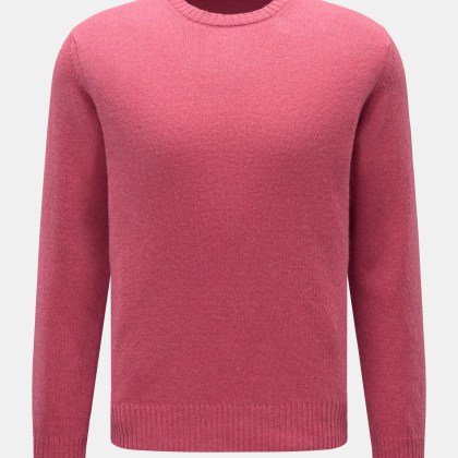 04651/ A trip in a bag - Herren - Cashmere Rundhalspullover %27Crew%27 hellrot 04651/ A trip in a bag - Herren - Cashmere Rundhalspullover %27Crew%27 hellrot