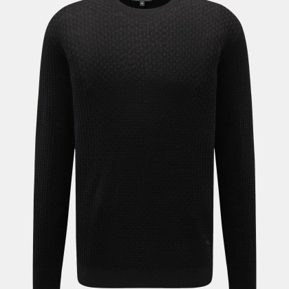 Emporio Armani - Herren - Feinstrick-Rundhalspullover schwarz Emporio Armani - Herren - Feinstrick-Rundhalspullover schwarz