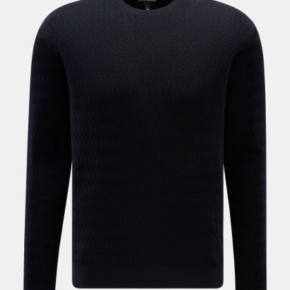 Emporio Armani - Herren - Feinstrick-Rundhalspullover dark navy Emporio Armani - Herren - Feinstrick-Rundhalspullover dark navy