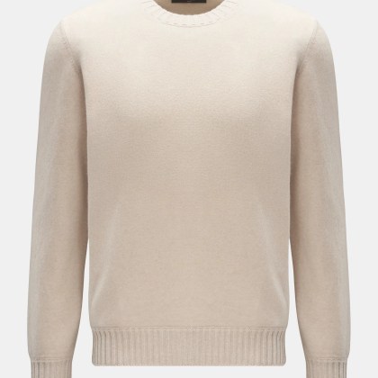 Gran Sasso - Herren - Cashmere Rundhalspullover sand Gran Sasso - Herren - Cashmere Rundhalspullover sand