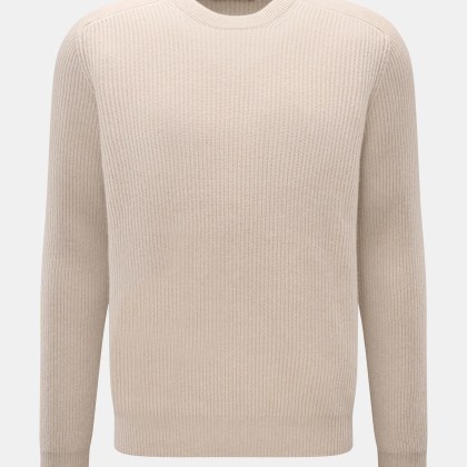 Gran Sasso - Herren - Cashmere Rundhalspullover beige meliert Gran Sasso - Herren - Cashmere Rundhalspullover beige meliert