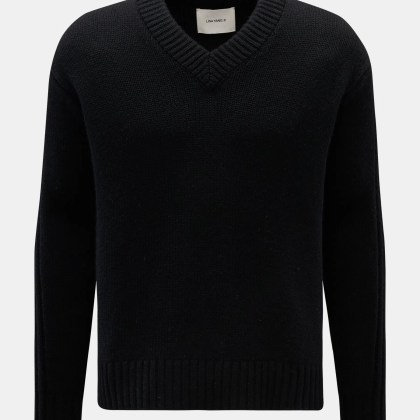Lisa Yang - Herren - Cashmere V-Neck-Pullover %27Dan%27 schwarz Lisa Yang - Herren - Cashmere V-Neck-Pullover %27Dan%27 schwarz