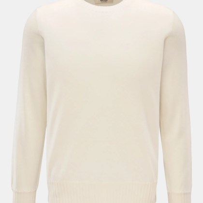 Fioroni - Herren - Cashmere Rundhalspullover creme Fioroni - Herren - Cashmere Rundhalspullover creme
