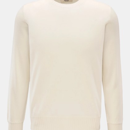 Fioroni - Herren - Cashmere Rundhalspullover creme Fioroni - Herren - Cashmere Rundhalspullover creme