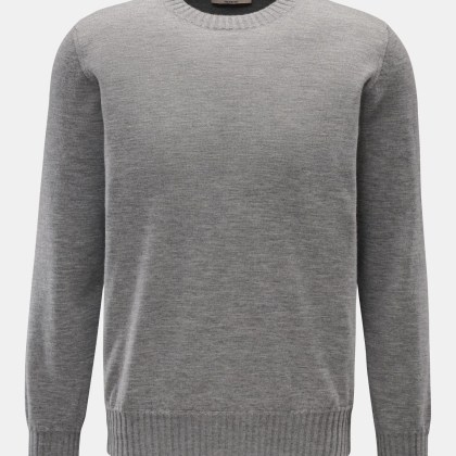 Fioroni - Herren - Cashmere Rundhalspullover grau meliert Fioroni - Herren - Cashmere Rundhalspullover grau meliert