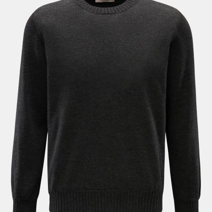 Fioroni - Herren - Cashmere Rundhalspullover anthrazit meliert Fioroni - Herren - Cashmere Rundhalspullover anthrazit meliert
