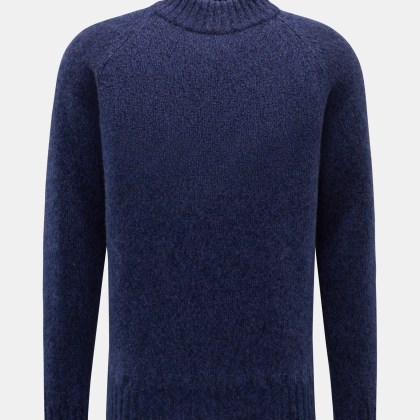 Fioroni - Herren - Cashmere Rundhalspullover navy meliert Fioroni - Herren - Cashmere Rundhalspullover navy meliert