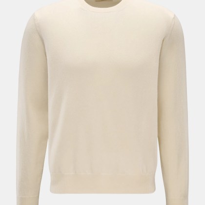 Fioroni - Herren - Cashmere Rundhalspullover creme Fioroni - Herren - Cashmere Rundhalspullover creme