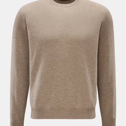 Fioroni - Herren - Cashmere Rundhalspullover taupe meliert Fioroni - Herren - Cashmere Rundhalspullover taupe meliert